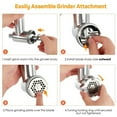 thumbnail image 1 of Metal Food Grinder Stainless Vertical Type Supplies Replacement Food Grinder Sturdy Wear-resistant Grinding Device DIY Multi-functional Kitchen Tools, 1 of 6