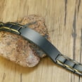 thumbnail image 4 of 12mm Black Plating Matte Bracelet Men's Stainless Steel Male Jewlery Gift Bangle, 4 of 9