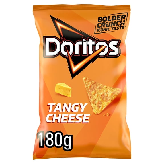 Doritos Tortilla Chips Tangy Cheese Sharing Bag Crisps 180g, Imported from Britain