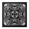 thumbnail image 1 of Skull Digital Print Headscarf Cotton Bandanas Hiphop Head Scarf Music Festival Headwrap Cycling Dancing Handkerchief Yellow, 1 of 5