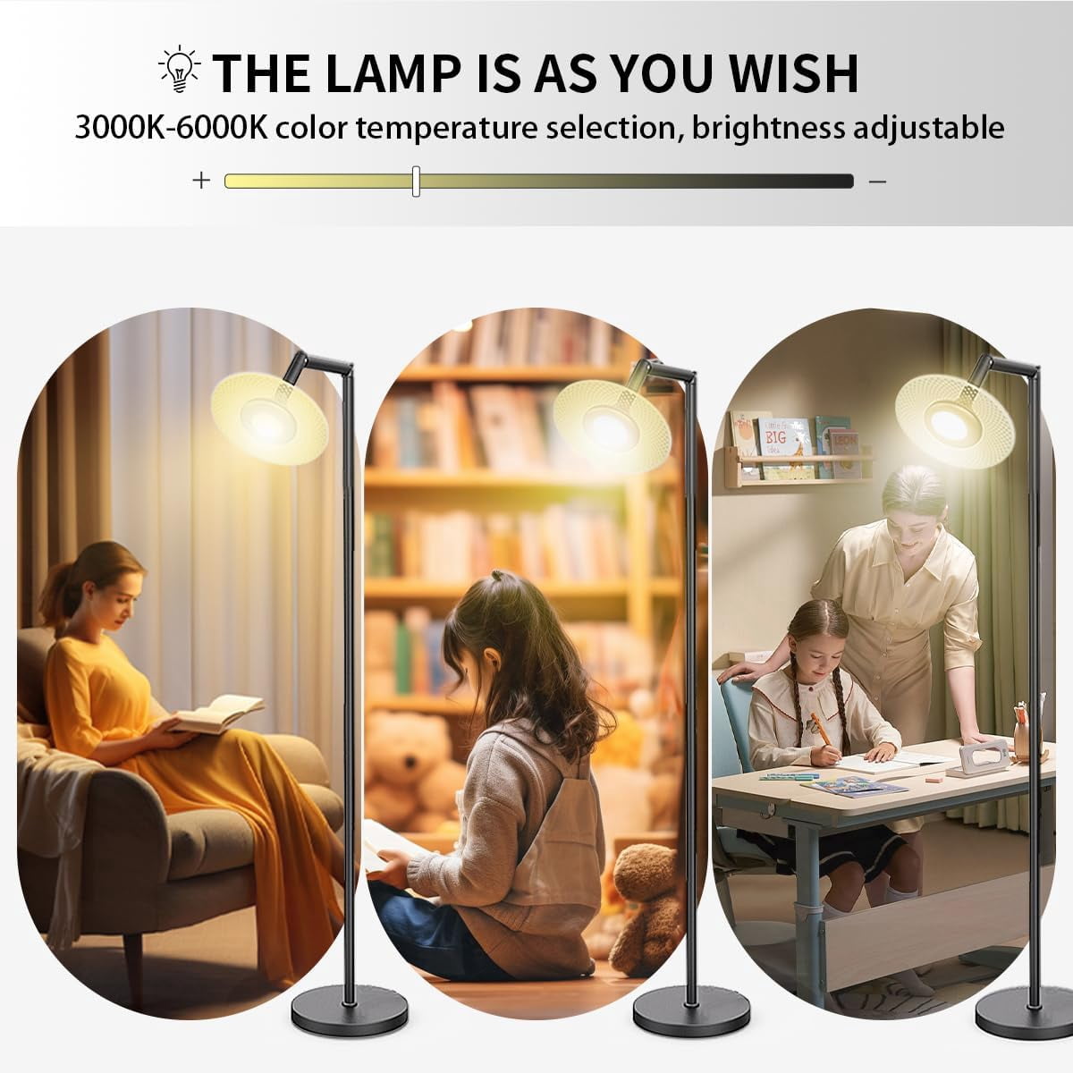 RGB Floor Lamp for Living Room, Smart Floor Lamp with App Remote Control, 16 Million Colors Dimmable Standing Lamp, Color Changing LED Corner Light for Bedroom, Office, Reading, Gaming