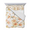 thumbnail image 7 of Quilts Twin Size Bedding Set, Orange Flowers Lightweight Quilted Comforter, Spring Watercolor Botanical Floral Leaf Plant Soft Bedspread Coverlet with Pillow Covers for All Season, 68" x 86", 7 of 7
