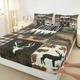 thumbnail image 3 of Castle Fairy Teens Boys Girls Jungle Deers Bed Sheets,Abstract Checkered King Sheets, 3 of 7