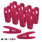 Closet Accessories, 20 Pack Velvet Clips, Durable Non- Breaking Material, Matching Hangers of Our Brand and Your existing Velvet Hanger, Suitable to Hang Many Types of Clothes. Hot Pink.