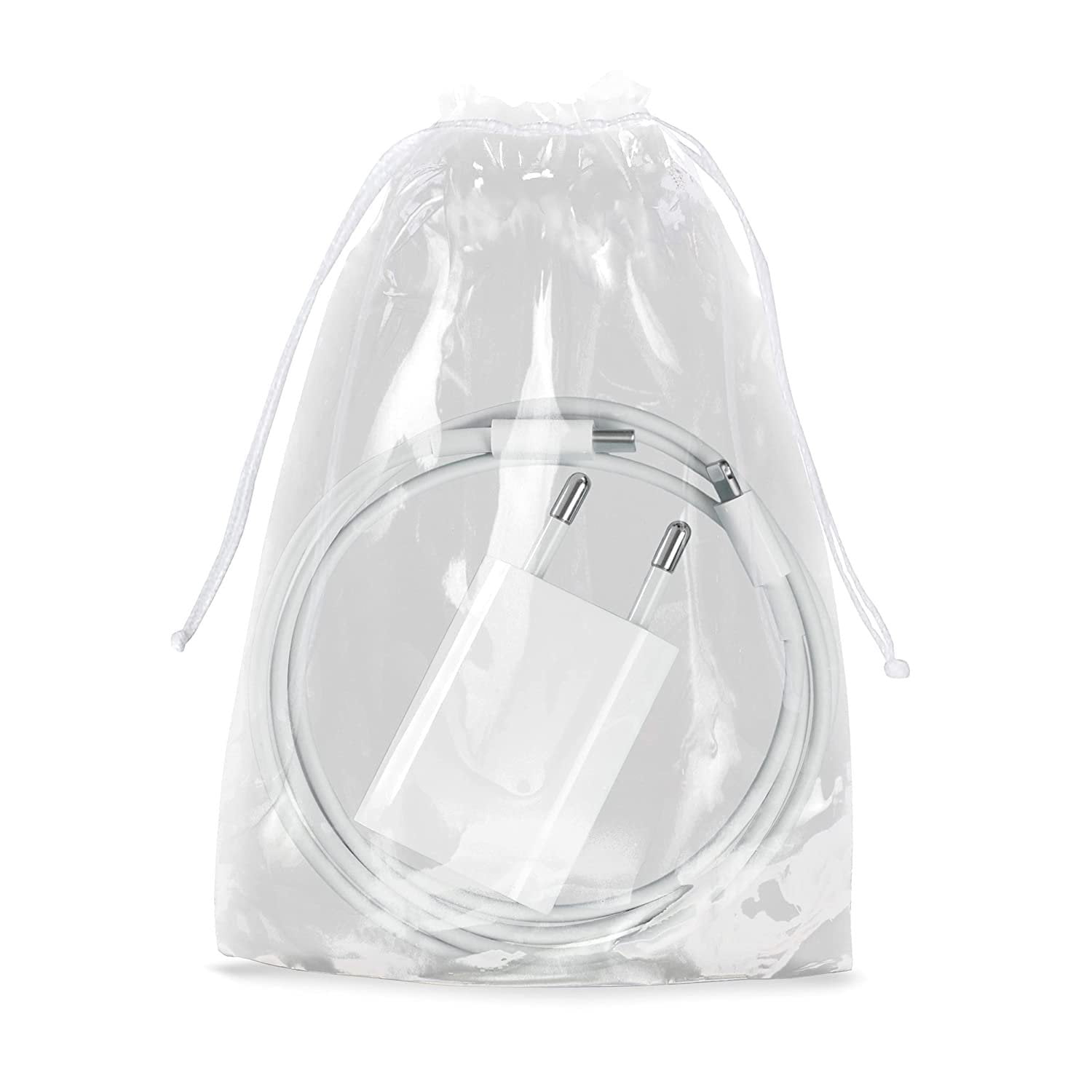 APQ Clear Drawstring Bags 10 x 14, Pack of 50 Travel Shoe Bags for  Packing, 2 mil Drawstring Gift Bags, Waterproof Travel Shoe Bag, Shoe Bags  for Storage with Double Cotton Drawstrings 