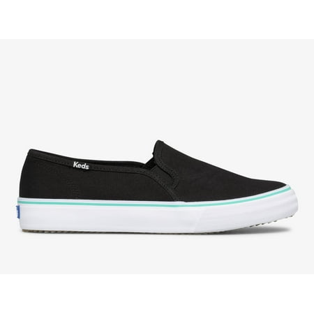 

Keds Double Decker Canvas Washable Slip On Sneaker Women Black Turquoise