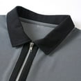 thumbnail image 6 of Jjayotai Mens George Polo Shirts, Men's Summer Casual Color Block Short Sleeve Lapel Half Zip Blouse Shirt, Classic Tees Men, 6 of 6