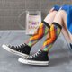 thumbnail image 5 of Balery Abstract Watercolors Tartan Calcetines novedosos Calcetines deportivos Calcetines hasta la rodilla Calcetines de algodón Calcetines originales y geniales, 5 of 6