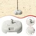 thumbnail image 5 of Base para sombrilla de patio, rellena de agua, resistente, cuadrada, resistente al viento, soporte para sombrilla, ideal para playa, pesca, césped, blanco, 5 of 5