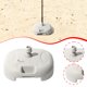 thumbnail image 5 of Base para sombrilla de patio, rellena de agua, resistente, cuadrada, resistente al viento, soporte para sombrilla, ideal para playa, pesca, césped, blanco, 5 of 5