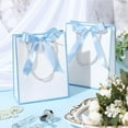 thumbnail image 4 of 12 Pcs Thank You Gift Bags with Handles, White & Light Blue, Elegant Paper Bags for Wedding, Birthday, Party, 4 of 5