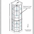 thumbnail image 2 of Spaco Glass Cabinet Lighted Corner Cabinet,&nbsp;Corner Showcase, Tempered Glass Shelves, 16.73"L x 16.73"W, 2 of 10