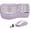 Purple, variant on Ergonomic Wireless Keyboard and Mouse Combo, 2.4G Full Size Wave Keyboard with Cushioned Palm Rest, 3 DPI Adjustable Mouse, USB-A & C Compatible with Computer, Laptop, Mac & Tablet