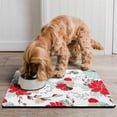 thumbnail image 2 of Country Small Floral Dog Bowl Mat - Rustic Farmhouse Pet Food Mat, Absorbent Multi-Layer Core for Tidy Floors, 2 of 4