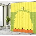 thumbnail image 5 of Ambesonne Grunge Shower Curtain, Business Life Hands, 69"Wx84"L, Yellow Green, 5 of 5