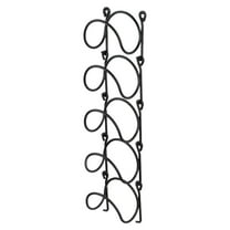 Wall-Mounted Towel Rack with Hooks - Metal Rack and Towel Holder for Bathroom
