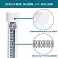 thumbnail image 2 of 4 Pack Tension Rod Oval Spring Tension Curtain Rod Adjustable 36 to 60 Inches Small Short White Tension Rods No Drilling Spring Loaded Curtain Rods For Doors and Windows, 36-60 Inch, White, 2 of 7