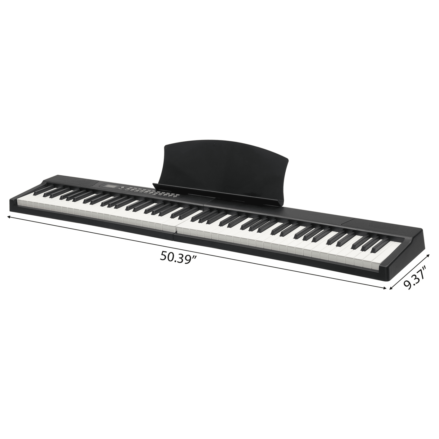 Hassch 88 Key Magnetic Connection Digital Piano for Beginners, Semi-Weighted Keyboard with Bag, Pedal, Headphone and Dual Bluetooth, Black