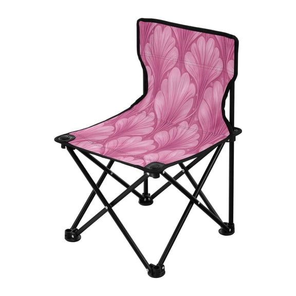 Outdoor Folding Chair 14.46x14.46x22.83 Inches, Camping Folding Chair Easy to Carry Ideal for Outdoor Picnics Camping Park Fishing Beautiful Light Pink Pattern