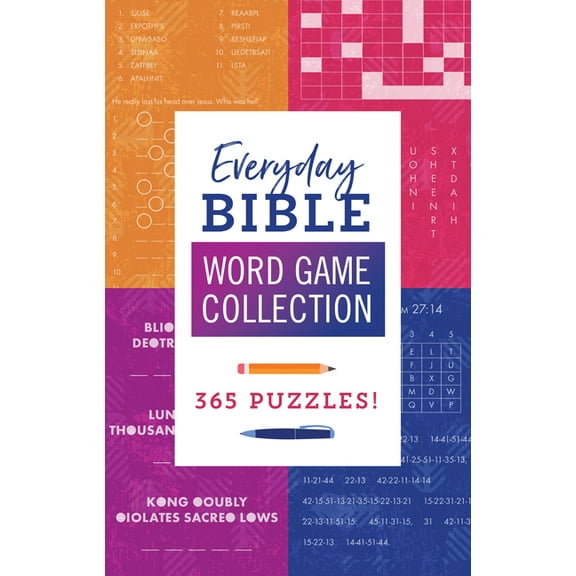 Everyday Bible Word Game Collection: 365 Puzzles!, (Paperback)