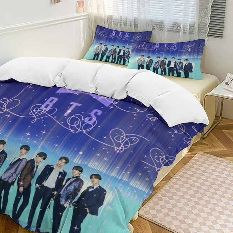 Kpop BTS Duvet Cover Set 3-Piece Bedding Set Soft Warm And