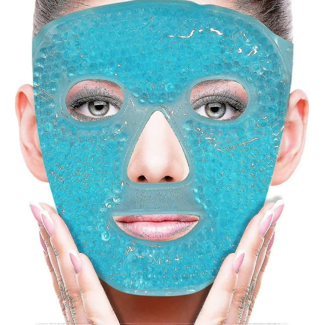 Cold Face Eye Mask Ice Pack Reduce Face Puff Dark Circles, Gel Beads Hot Cold Compress Pack Face Spa Skin Care
