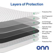 onn Privacy Glass Screen Protector for iPhone® 16, Made with Durable Glass by Corning™ for Ultimate Protection, Includes Easy Application Tray