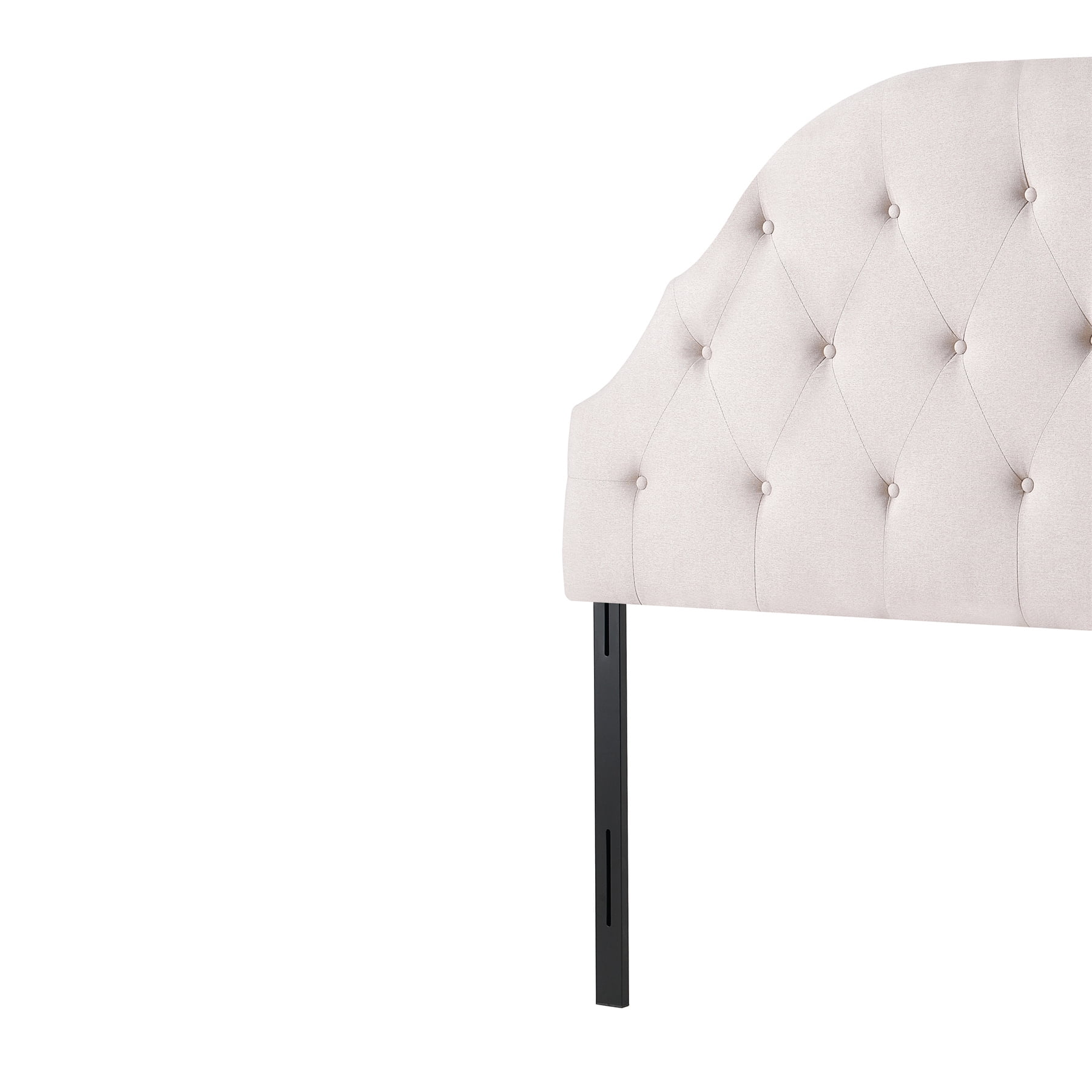 Beige Classic Arched Tufted Headboard, King