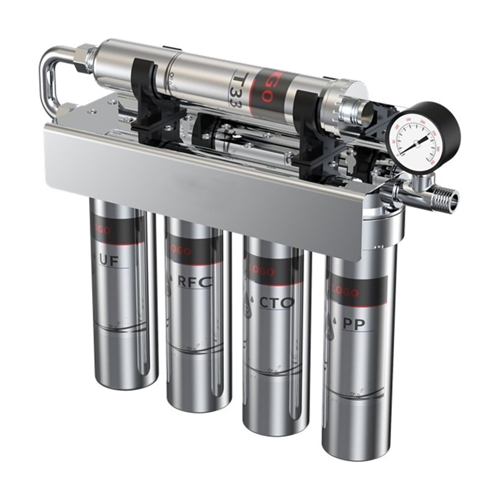 Stainless Steel UF Water Purifier Water Filtration System, Kitchen Under Sink Ultrafiltration 5 Stages Water Purifier Machine