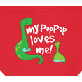 thumbnail image 3 of Inktastic My Pop Pop Loves Me Dinosaur Baby Bandana Bib, 3 of 4