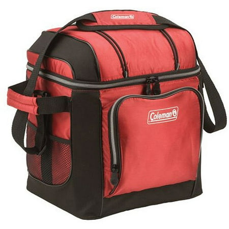 Coleman 30 Can Soft Sided Cooler Bag with Liner, Red