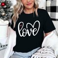 thumbnail image 4 of Tbopshirt Valentine's Day T-Shirts for Women Tees,Plus Size Womens Tops,Women Valentines Day Short Sleeve Heart Printed T-Shirt Novelty Graphic S-XXXL, 4 of 4