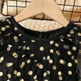 thumbnail image 4 of Ydojg Toddler Girls Dresses Winter Childrens New Autumn Golden Polka Dot Tulle Dress For Girls Black 7-8 Years, 4 of 6