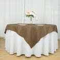 thumbnail image 5 of BalsaCircle 10 Pieces 70" x 70" Taupe Square Polyester Tablecloths Table Cover Linens, 5 of 8