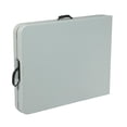 thumbnail image 3 of 5 foot Light Gray Resin Multi Purpose Center Fold Table with Wheels, 3 of 4