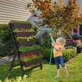 thumbnail image 2 of Yacona 5 Tiers Vertical Garden Planter with Wheels, Vertical Raised Garden Bed, Freestanding Garden Planter Box, for Herb Flower Vegetable, 2 of 7
