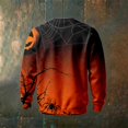 thumbnail image 5 of Men's Halloween Sweatshirt Haunted House Pullover Long Sleeve Scary Ghost Pumpkin Shirt Casual Spooky Graphic Top White 5XL, 5 of 6