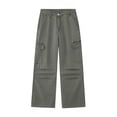 thumbnail image 7 of FRSASU Wide Leg Cargo Pants for Men Stretch Cotton Loose Versatile Athletic Hiking Pants with Pockets Army Green, 7 of 7