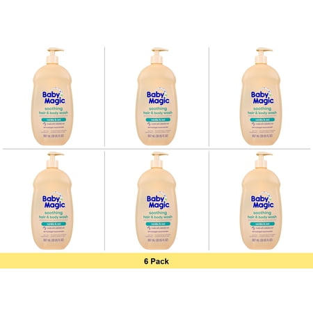 Baby Magic Soothing Hair & Body Wash for Children, Vanilla & Oat, 30 fl oz - 6 Pack
