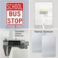 thumbnail image 4 of Soliyoahee School Bus Stop Yard Sign with Stake 7x8.8inch Rustproof Aluminum Lawn Decorations Sign for Outdoor Road Street Garden Decor, 4 of 5