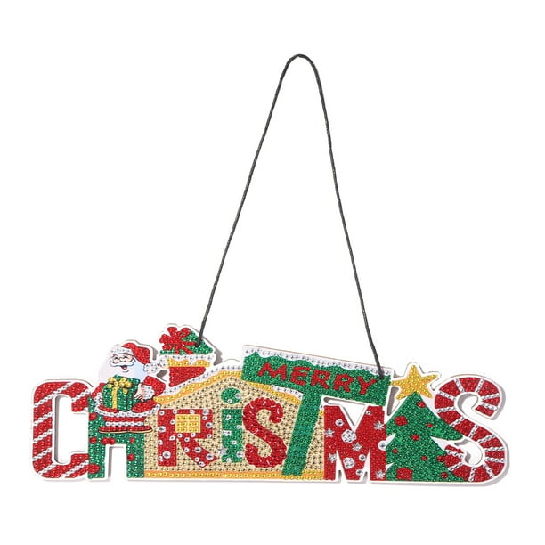 Cuadros Decorativos Diy diamante pintura feliz navidad tablero colgante rhinestone encanto (dp005) Sywqhk Nuevos Originales