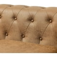 thumbnail image 6 of Luxurious Air Leather Chesterfield Sofa, 3-Seater with Rolled Arms, Tufted Design, Nailhead Accents, and Neck Roll Pillows for Cozy Living Spaces, 6 of 11