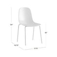 thumbnail image 6 of Mainstays Modern Stackable Dining Chairs, Set of 4, White, 6 of 14