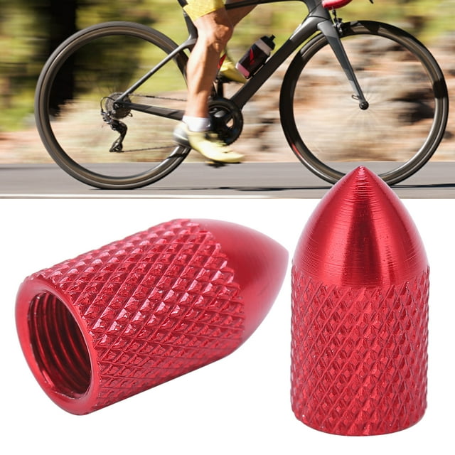Schrader Valve Caps, High Reliability Long Service Life Convenient To Use Schrader Valve Covers Practical To Use Professional Design for Mountain Bikes Red,Purple,Blue
