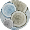 thumbnail image 2 of Addison Rugs Mayfield Washable Transitional Organic Blue Round Rug, 8' x 8', 2 of 5