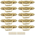 thumbnail image 1 of 10 pomos antiguos de aleación de zinc para puertas de cajones, manijas doradas para armarios y cajones para muebles, QYG, 1 of 5