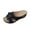 Black#1, variant on Sandals for Women Low Wedge Open Toe Slip-On Slides Sandal Cross Strap Summer Beach Vacations Shoes, Size 7.5