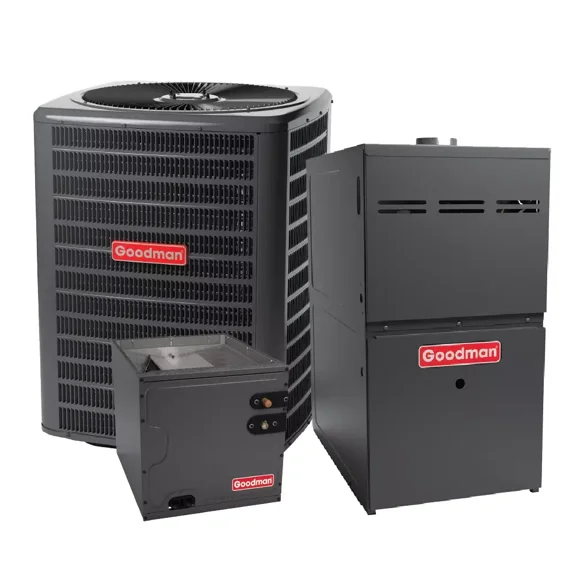 Goodman 2 Ton 14 SEER2 R32 Air Conditioner & 80% AFUE 40,000 BTU Gas Furnace - Upflow