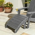 thumbnail image 3 of Gymax HDPE Adirondack Folding Ottoman Outdoor Footstool All-Weather Footrest Grey, 3 of 9
