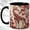 Black, variant on Red Floral Giraffe Coffee Mug, Safari Animal Mug, Ceramic 11 oz